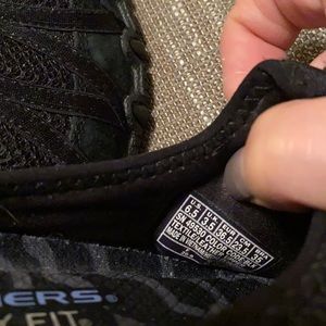 Ladies Skechers black fabric mules 6.5 medium